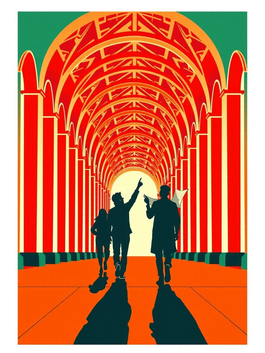 Illustriertes Plakat: Mezquita Catedral de Córdoba: Geführte Besichtigung – Mezquita Catedral de Córdoba