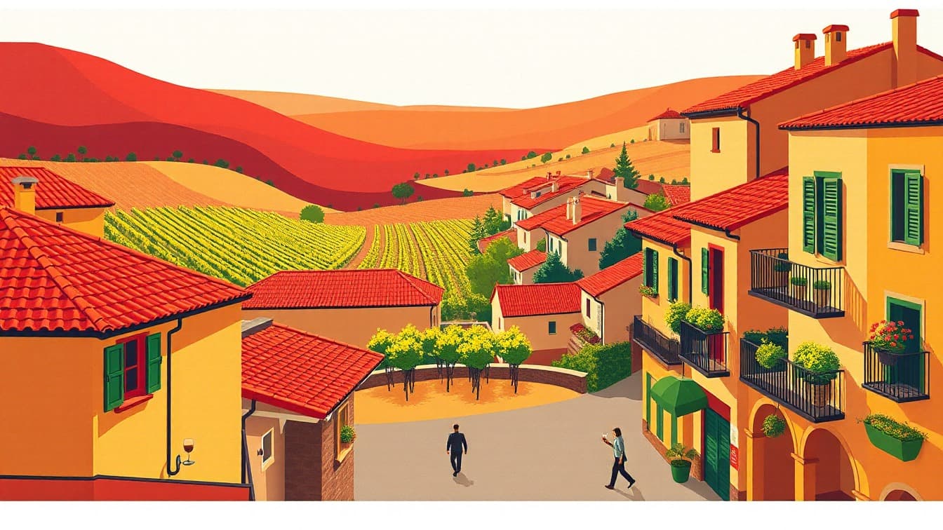 Иллюстрированная афиша: Bodegas Torres: Экскурсия + Дегустация вин и тапас в Torres Winery, Барселона