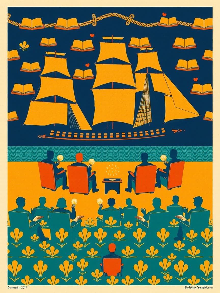 Illustriertes Plakat: CULTURA CERCANA: PRESENTACIÓN DEL LIBRO `EL PORTÚS, ENTRE JARCIAS Y BREA. SE ESCRIBE SU HISTORIA´ in Cartagena