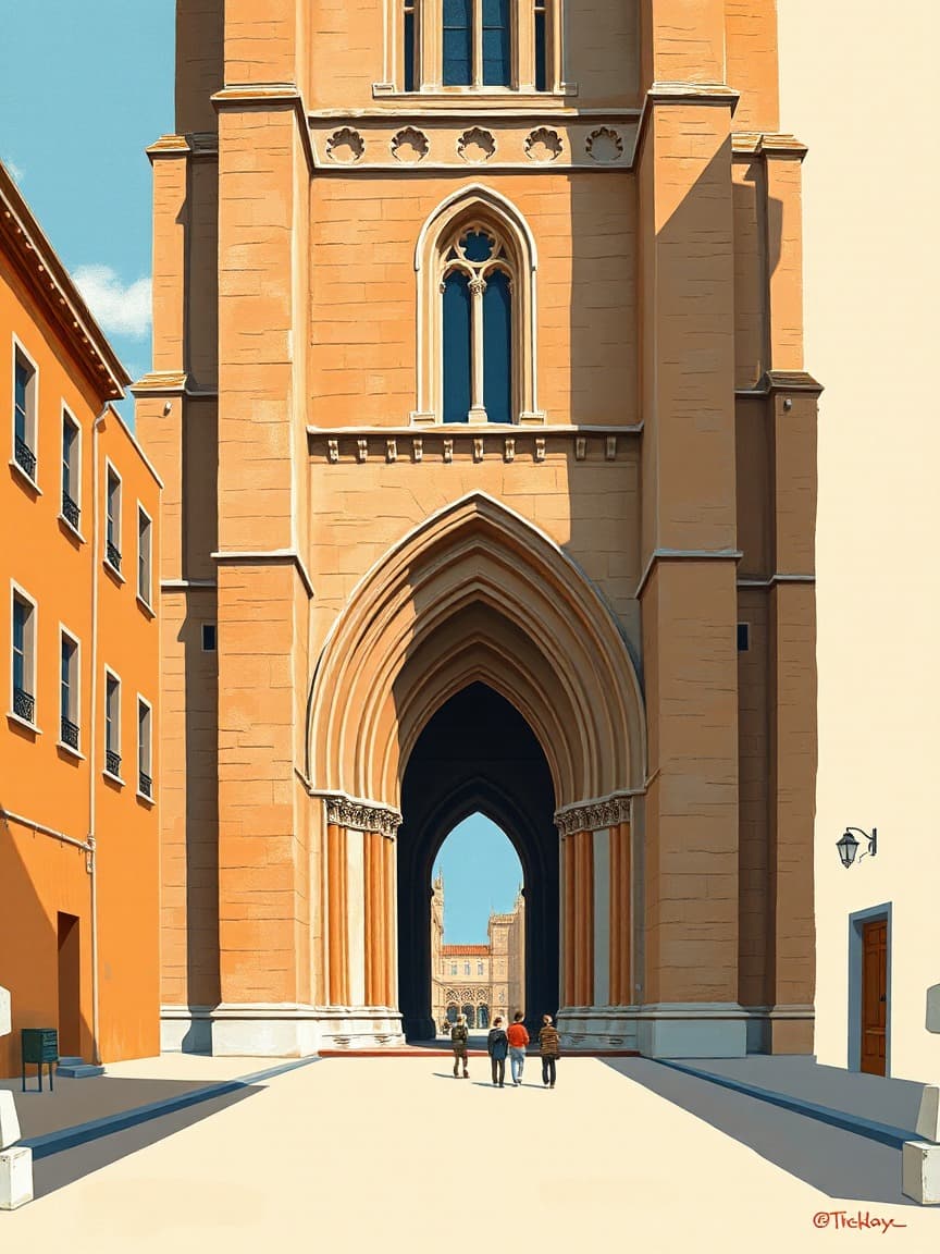 Illustriertes Plakat: Führung durch die Catedral de Granada und die Capilla Real – Catedral de Granada