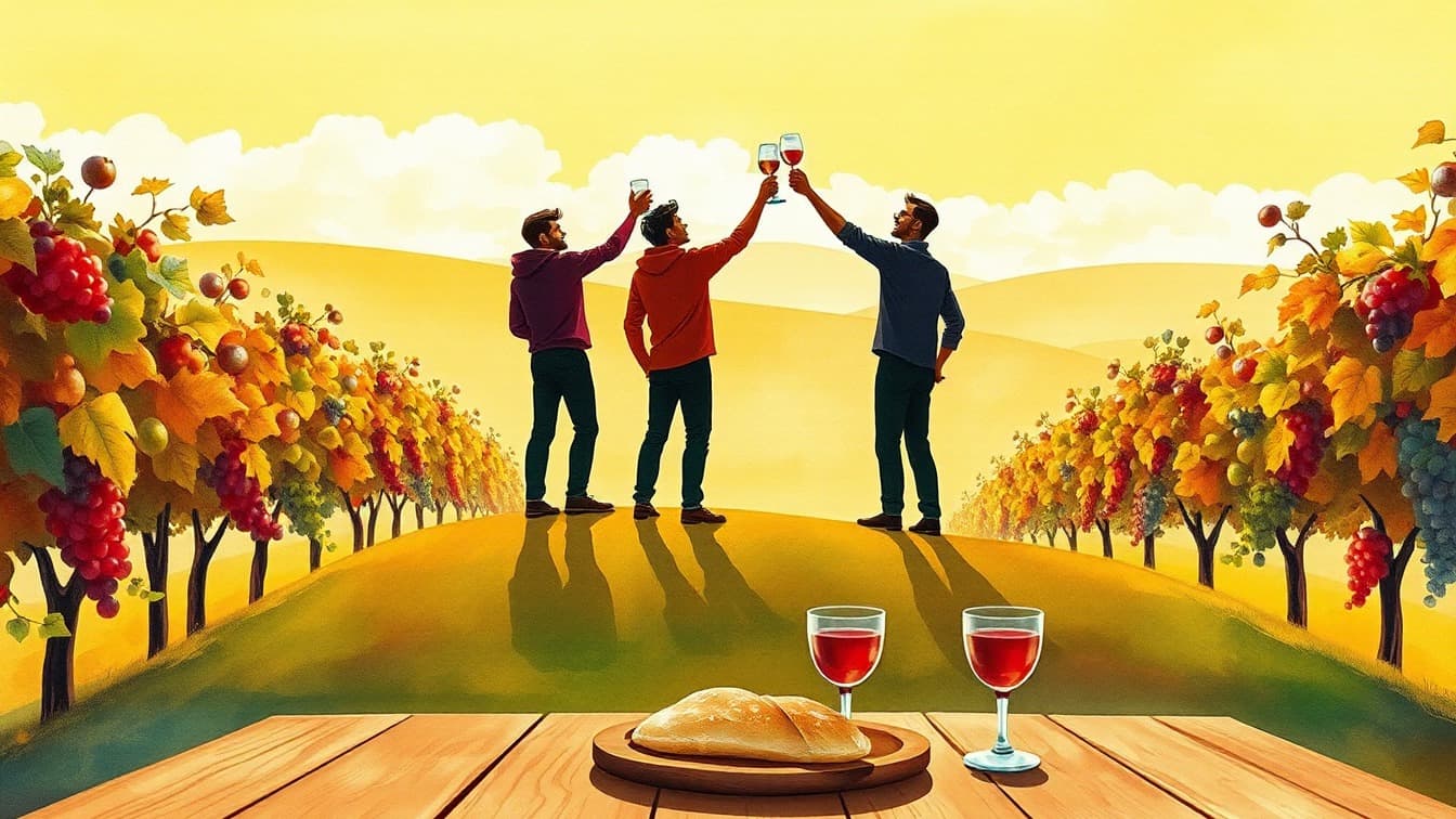 Cartel ilustrado: Museo del Vino de Tenerife: Visita y degustación en Cata de vinos en Tenerife, El Sauzal