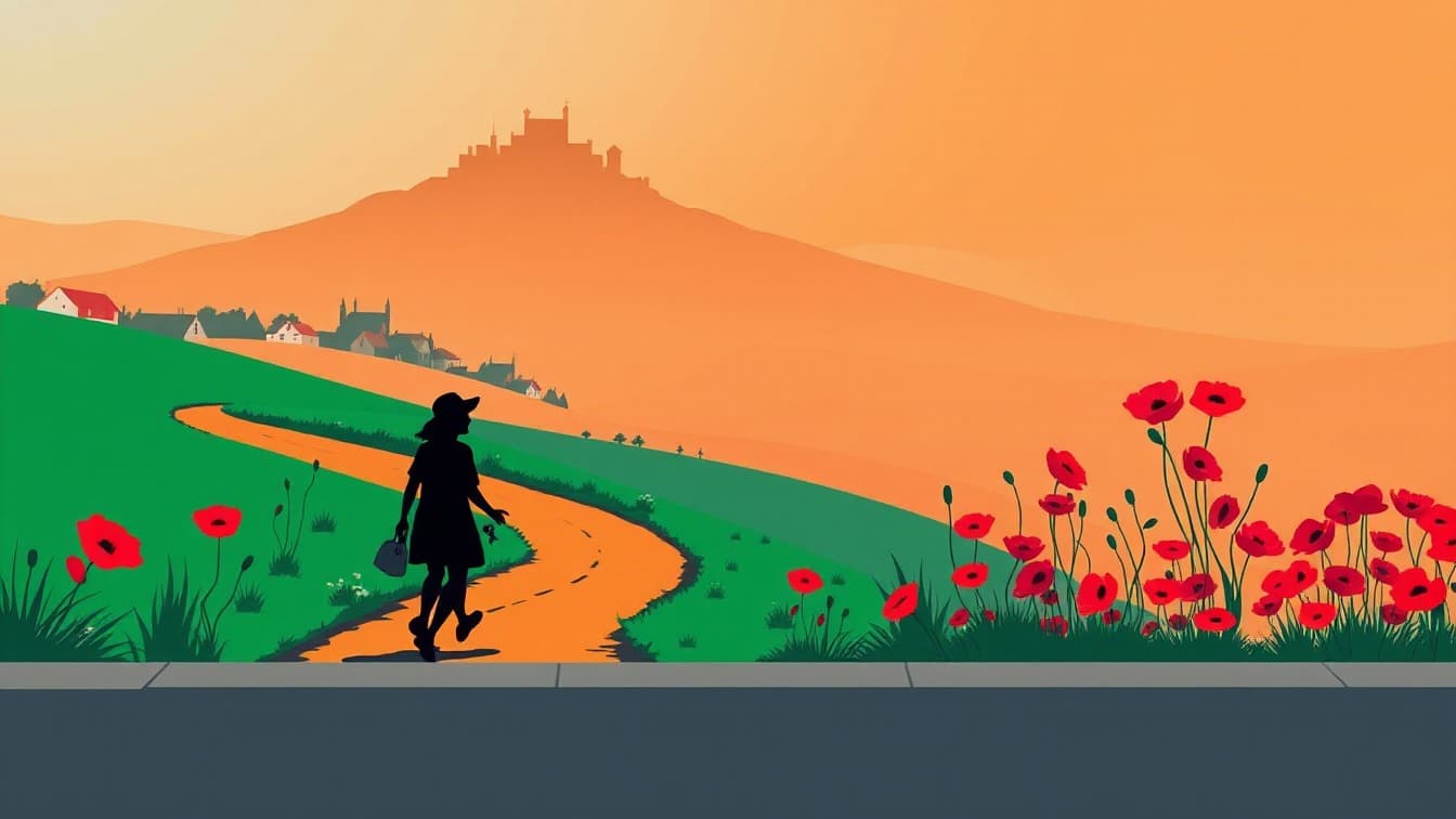 Illustrated poster: CULTURA CERCANA: PROYECTO CULTURAL `CAMPO DE AMAPOLAS´. PERÍN in Cartagena