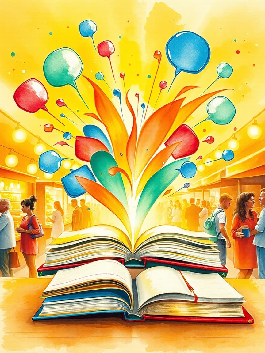 Illustriertes Plakat: Feria del Libro de Cartagena 2026 in Cartagena