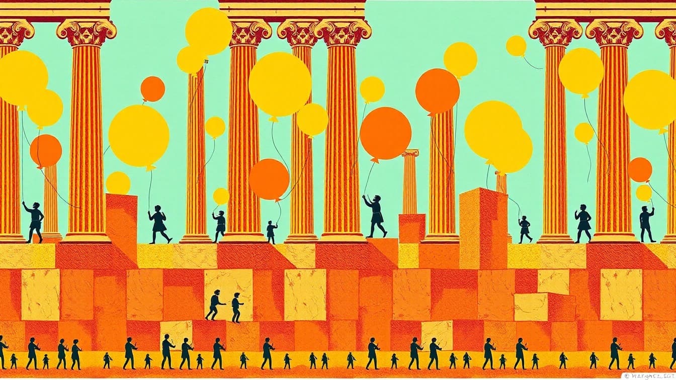 Cartel ilustrado: 'VEN AL TEATRO. ROMANO SOY'. Visita familiar en Museo del Teatro Romano, Cartagena