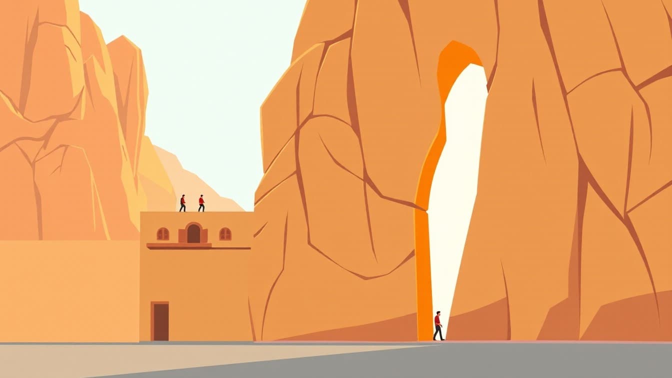 Illustriertes Plakat: Klettertour auf Mallorca – Via Alemanya, 19, Can Picafort