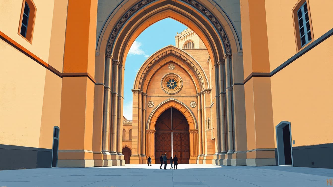 Illustriertes Plakat: Führung durch die Catedral de Granada und die Capilla Real – Catedral de Granada