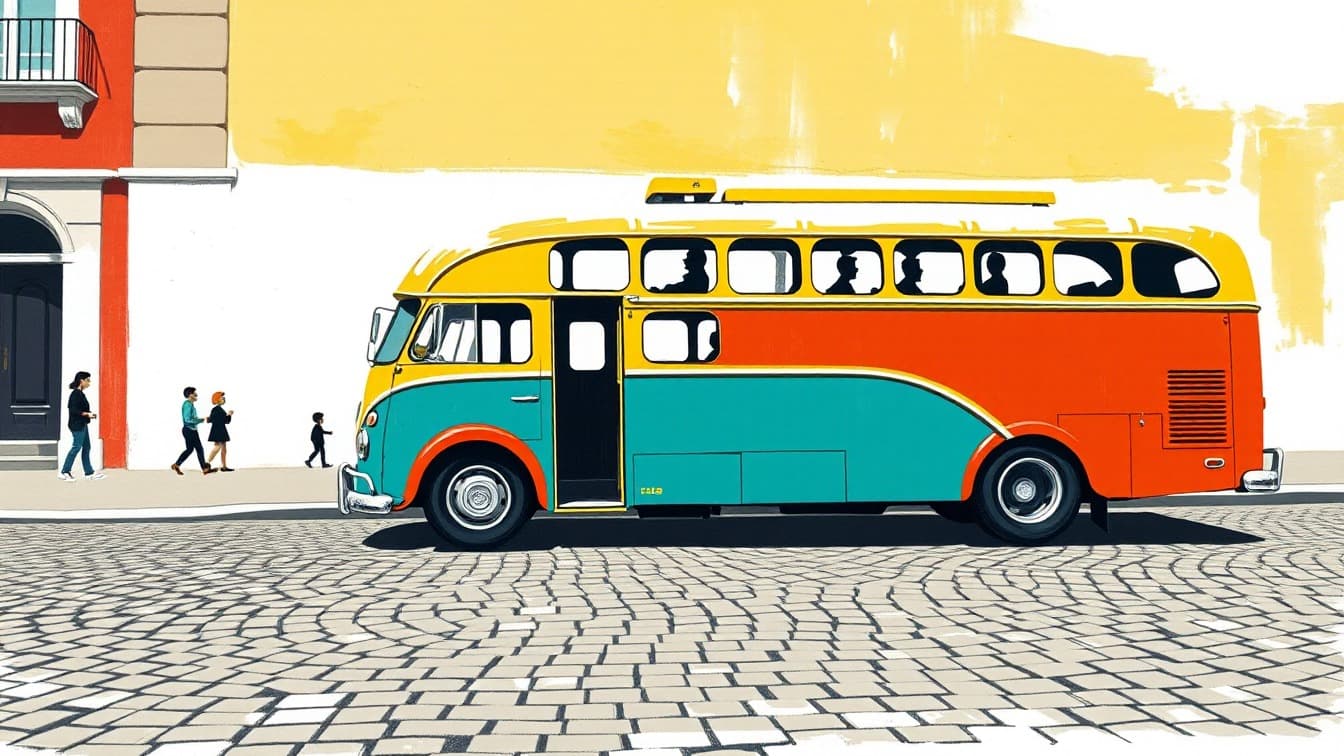 Ілюстрована афіша: Туристичний автобус Сантандера у Recorridos en autobús Santander, Сантандер