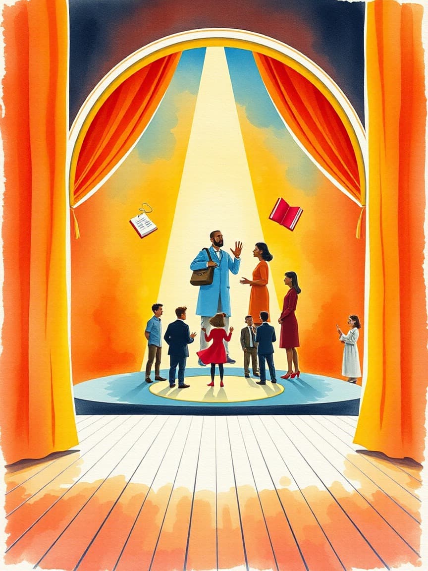 Cartel ilustrado: TEATRO CC LUZZY: `FAVEZ´ Compañía cubana Kilómetro Cero en Cartagena