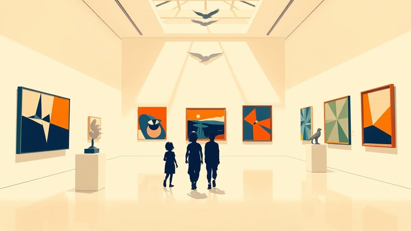 Cartel ilustrado: Umbrales en Centro Cultural Casa de Vacas, Madrid