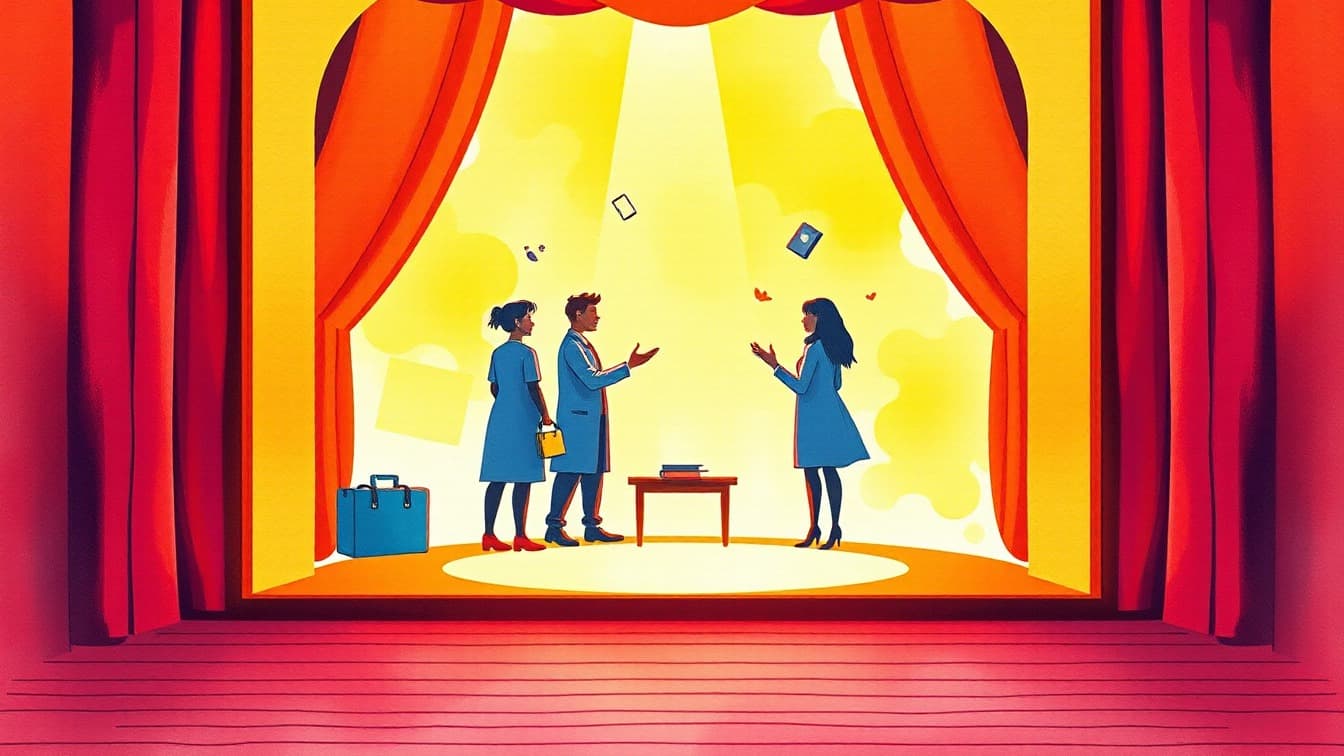 Cartel ilustrado: TEATRO CC LUZZY: `FAVEZ´ Compañía cubana Kilómetro Cero en Cartagena