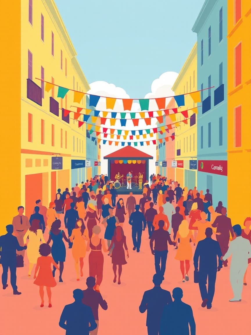 Cartel ilustrado: Programa Errebonbilloak 2026 en Elorrio