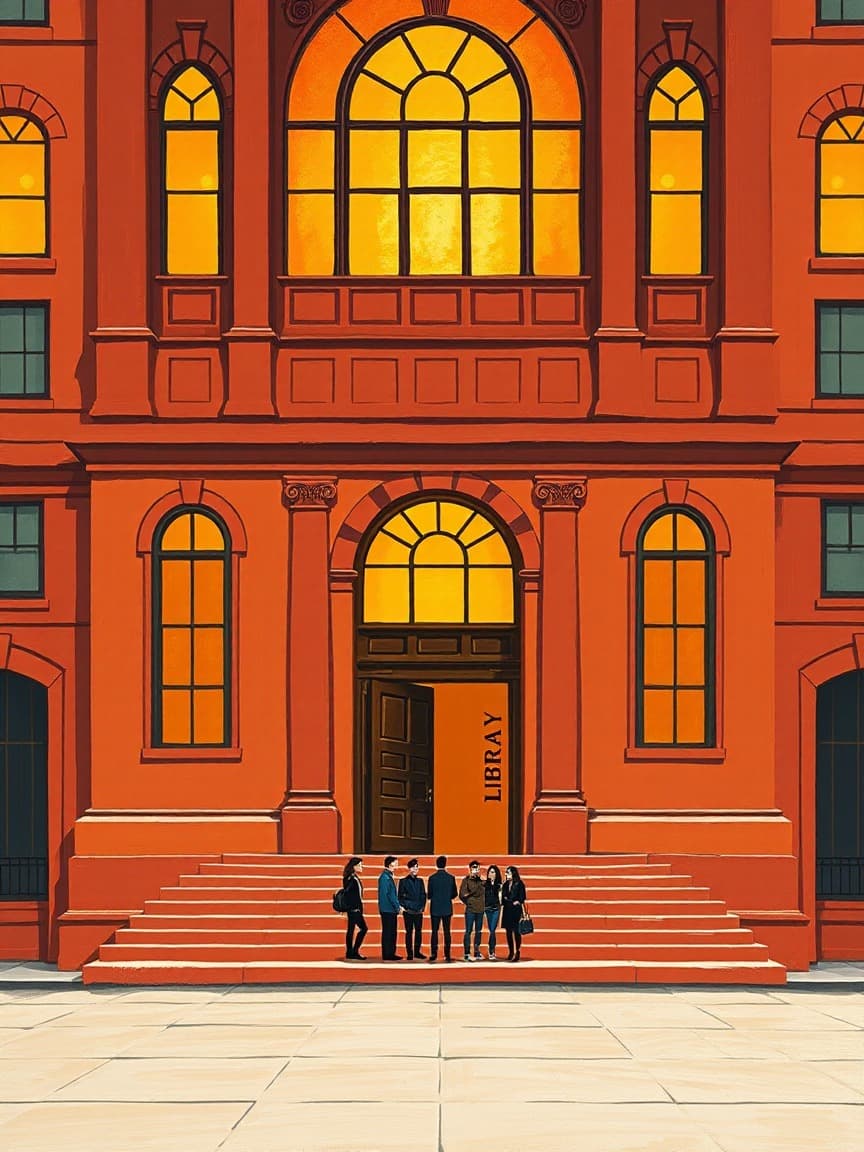Cartel ilustrado: Biblioteca humana en Biblioteca Pública de Salamanca