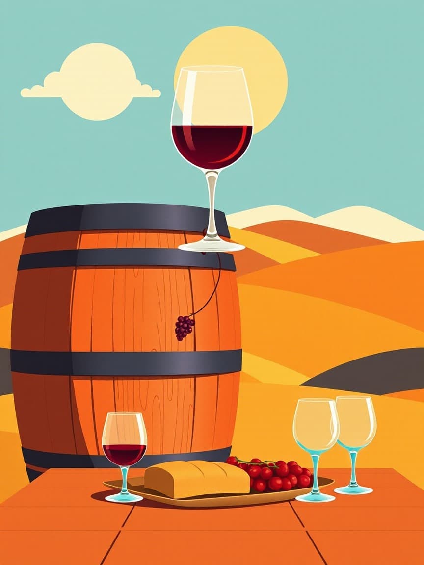 Cartel ilustrado: Bodegas Monje: Visita a la bodega + Cata de vinos en Cata de vinos en Tenerife, El Sauzal