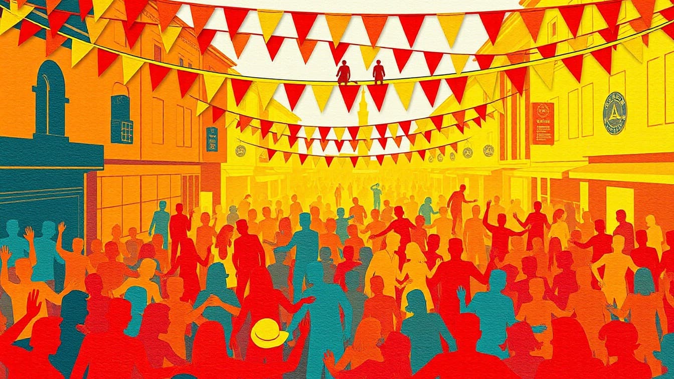 Cartel ilustrado: Día de la Sardinera en Santurtzi