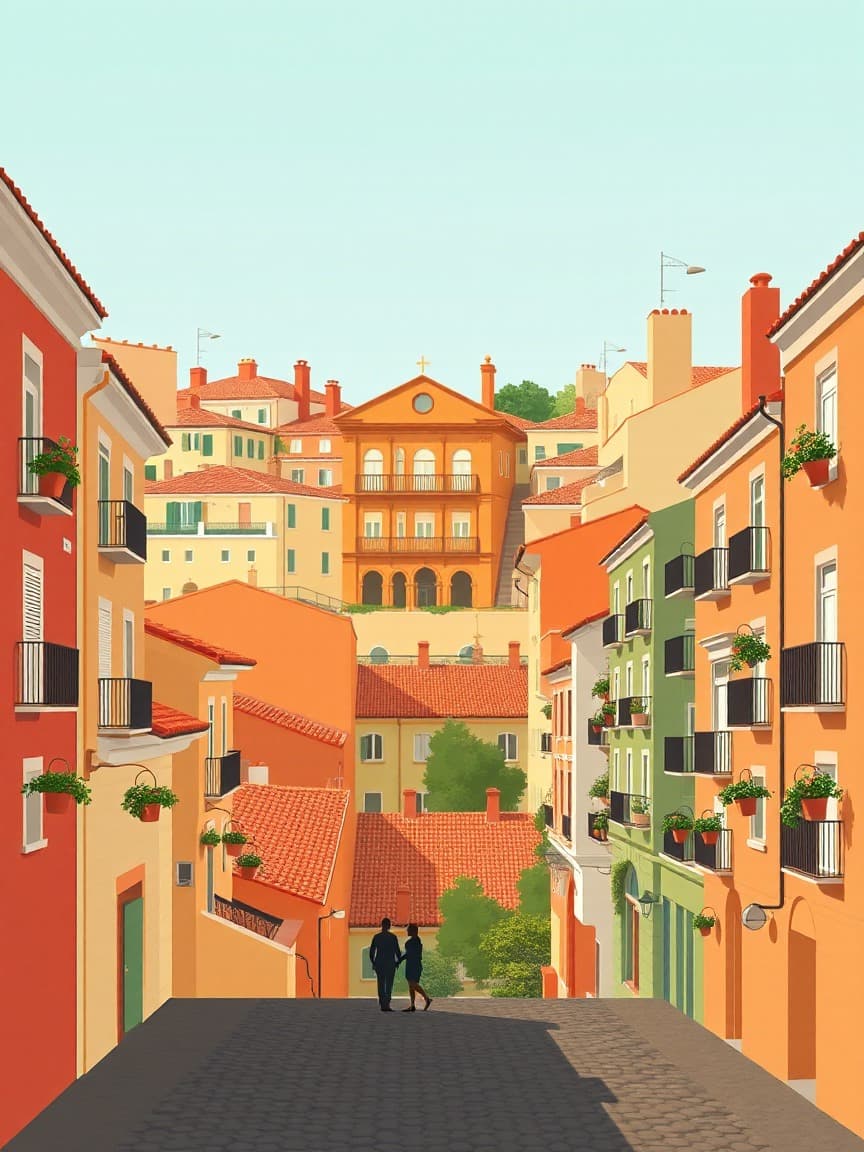 Illustriertes Plakat: Mercado de Abastos de Vitoria-Gasteiz in Vitoria-Gasteiz